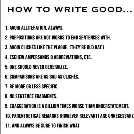 How to write...